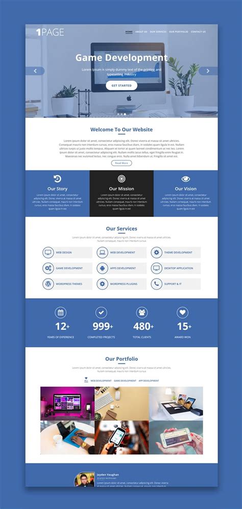 website one page.